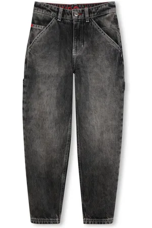 HUGO BOSS Logo-patch tapered trousers