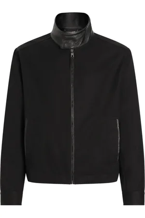 Dolce & Gabbana Leather-trim bomber jacket