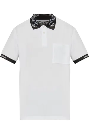 VERSACE Barocco-print polo shirt
