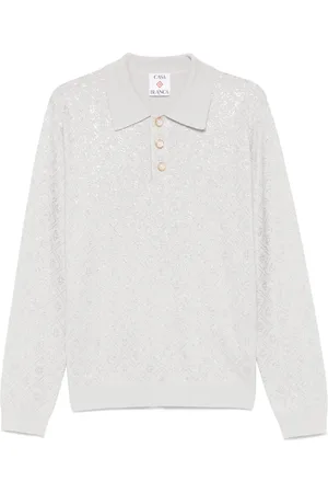Casablanca Crystal-monogram polo shirt