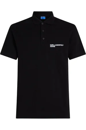 Karl Lagerfeld Logo-embroidered polo shirt