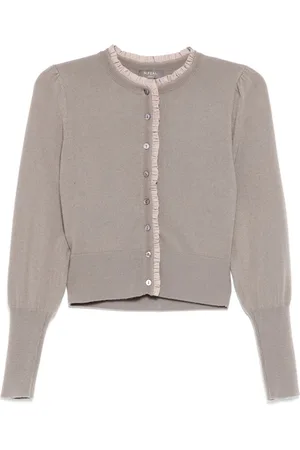 N.PEAL Ruffle Trim cardigan