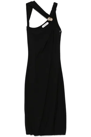 Lanvin Braided jersey midi dress