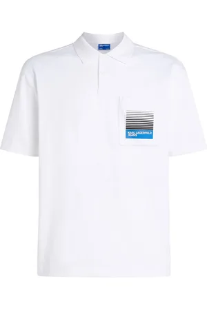 Karl Lagerfeld Logo-print-pocket polo shirt