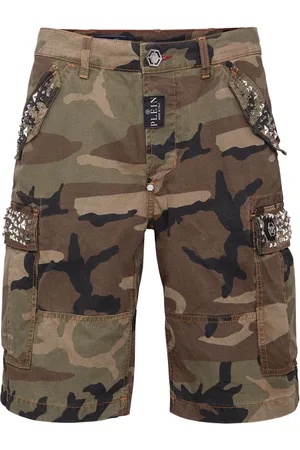 Philipp Plein Stud-embellished cargo shorts