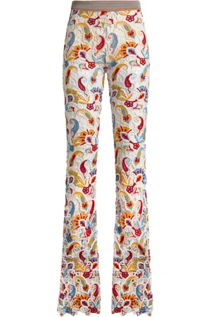 Etro Paisley-macram?? flared trousers