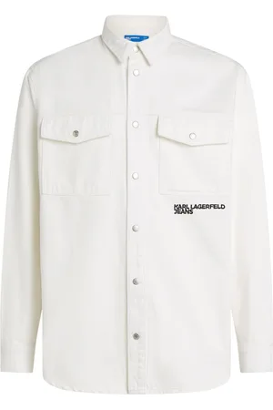 Karl Lagerfeld Karl print denim overshirt