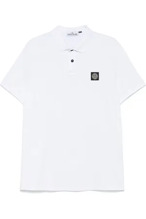 Stone Island Piqu??-weave polo shirt