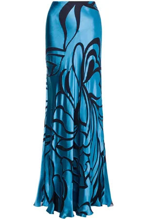 Alberta Ferretti Abstract-pattern maxi skirt