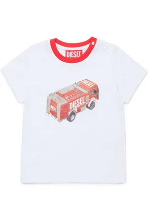 Diesel Firefighter truck print T-shirt