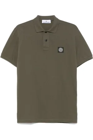 Stone Island Piqu??-weave polo shirt