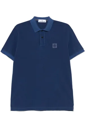 Stone Island Piqu??-weave polo shirt