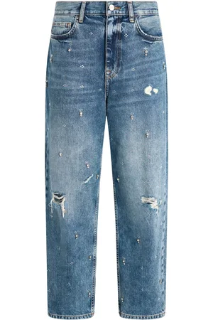 Liu Jo Straight-leg rhinestone-embellished jeans