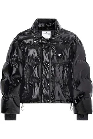 Courrèges Vynil logo-print puffer jacket