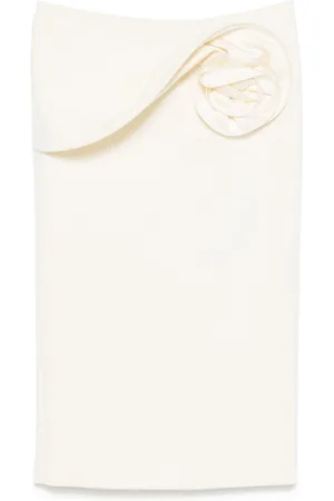MAGDA BUTRYM Floral-appliqu?? midi skirt