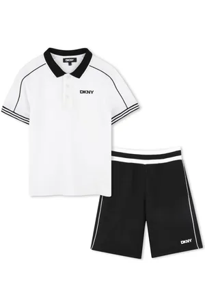 DKNY Logo-print polo shirt and shorts set