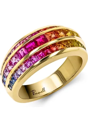 Pragnell 18kt yellow Manhattan sapphire ring