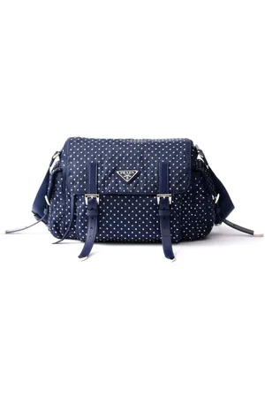 Prada Studded Re-Nylon shoulder bag