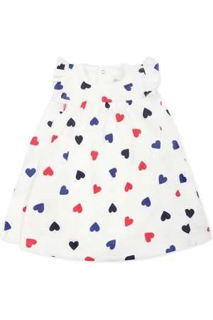 Petit Bateau Heart-print cotton dress