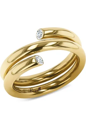 Pragnell 18kt yellow Double Row Eclipse diamond ring