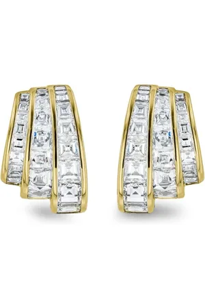 Pragnell 18kt yellow Manhattan diamond earrings