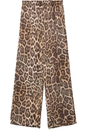 Stella McCartney Leopard-print straight-leg trousers
