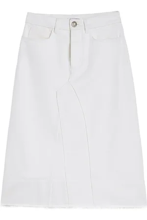 Jil Sander A-line panelled denim skirt