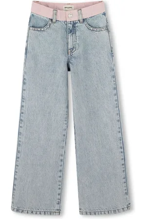 Sonia Rykiel Enfant Logo-embroidered straight jeans