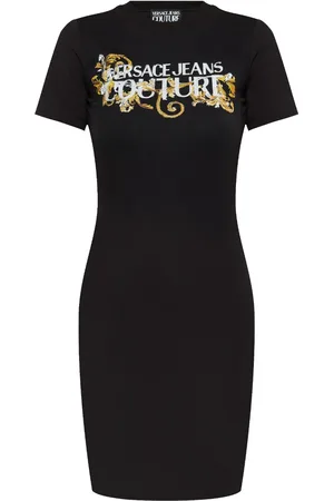 VERSACE Crystal Outline Barocco mini dress