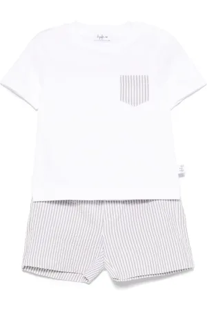 Il gufo Striped shorts set