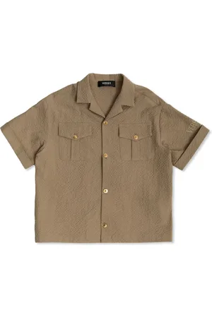 VERSACE Logo-embroidered shirt