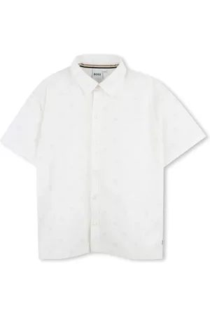 HUGO BOSS Logo-print cotton shirt