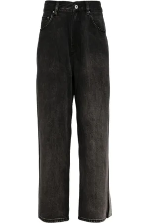 CROQUIS Side-stripe straight-leg jeans