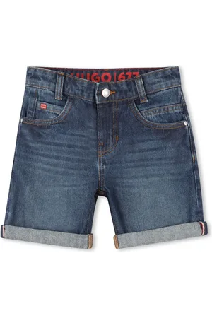 HUGO BOSS Logo-patch denim shorts