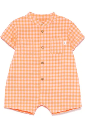 TEDDY & MINOU Gingham-check romper