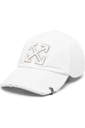 OFF-WHITE Distressed denim baseball cap