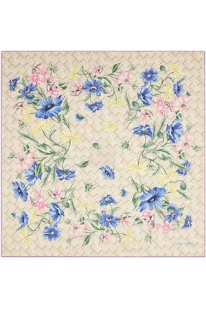 Salvatore Ferragamo Bouquet print silk scarf
