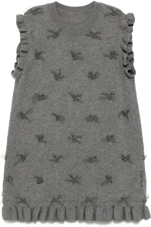 JNBY by JNBY Pleated hem sleeveless sweater dress