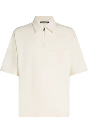 Karl Lagerfeld Logo-embroidered polo shirt