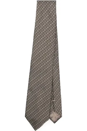 Emporio Armani Patterned-jacquard silk tie