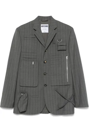 Moschino Graphic-print pinstriped blazer