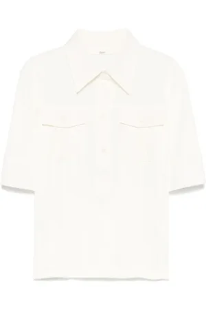 Chloé Logo-embroidered polo top