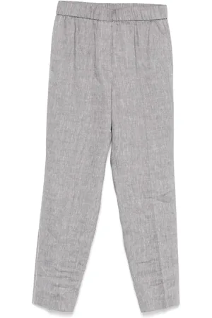 PESERICO SIGN Beaded trim-detail trousers