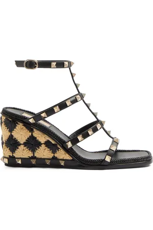 VALENTINO GARAVANI 80mm Rockstud wedge sandals