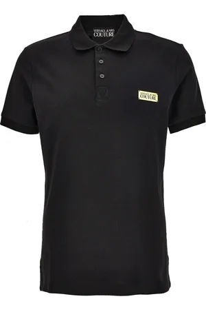 VERSACE Logo-plaque polo shirt