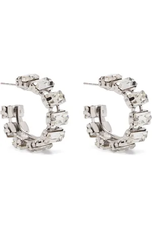 FORTE FORTE Crystal-embellished hoop earrings