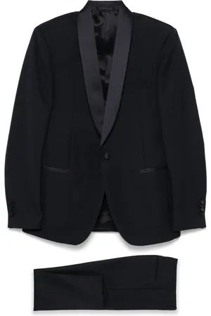 LARDINI Satin-trim suit