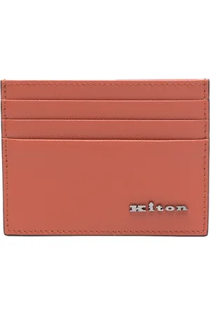 Kiton Saffiano leather card holder