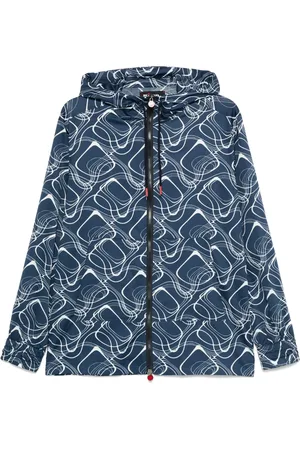 Kiton Graphic-print hooded jacket