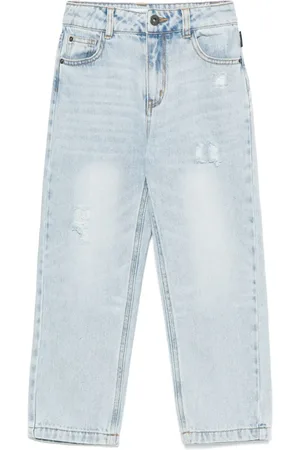 Moschino Teddy-Bear distressed jeans